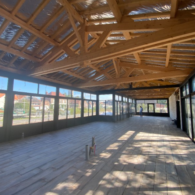 POSE DE MENUISERIE ALUMINIUM POUR CE RESTAURANT À MARCHIENNES PRÈS DE LILLE (NORD)